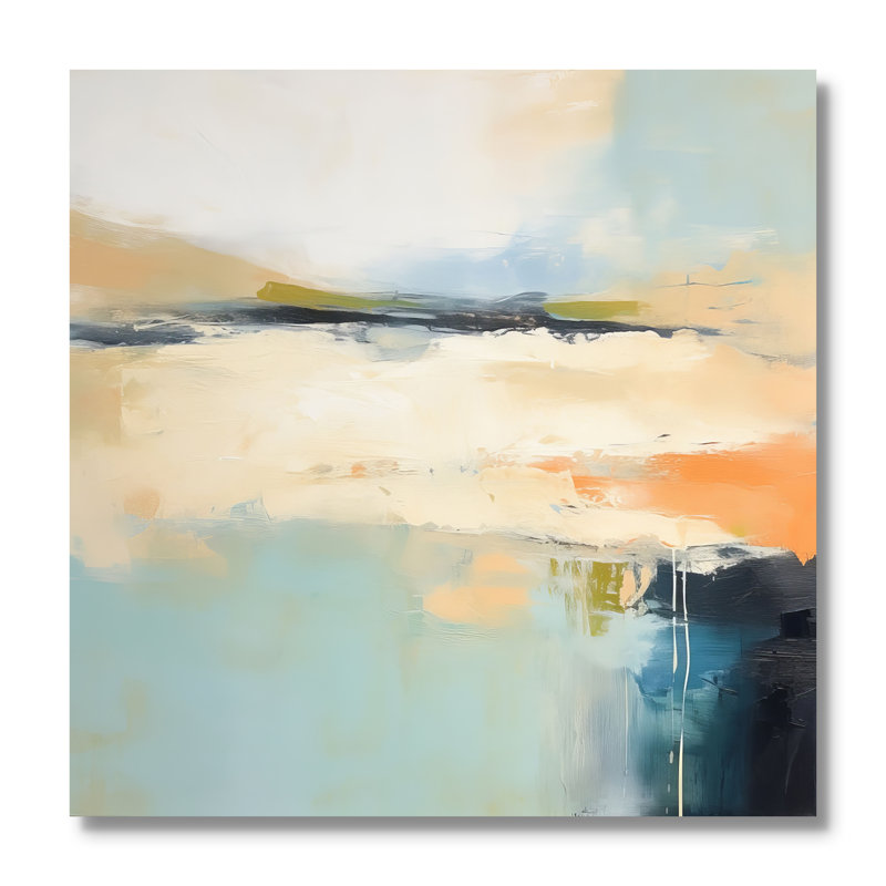 «Seashore Abstraction I Print» par Irena Orlov, Sans cadre, L 16 po x H 16 po, Toile tendue