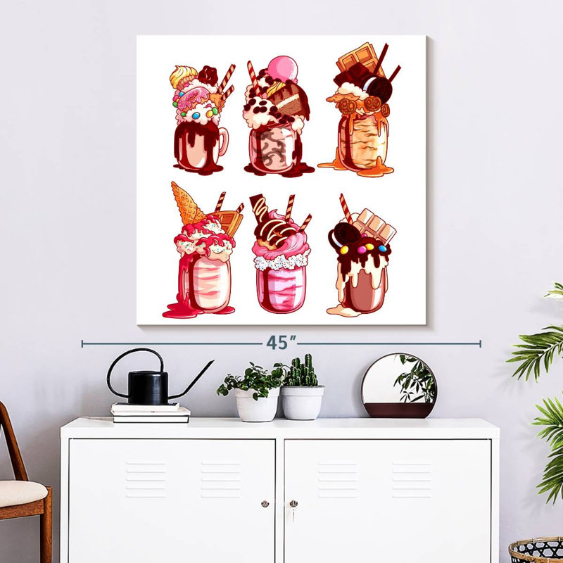 Yarlin surchargé Milkshakes, H 33 po x l 33 po
