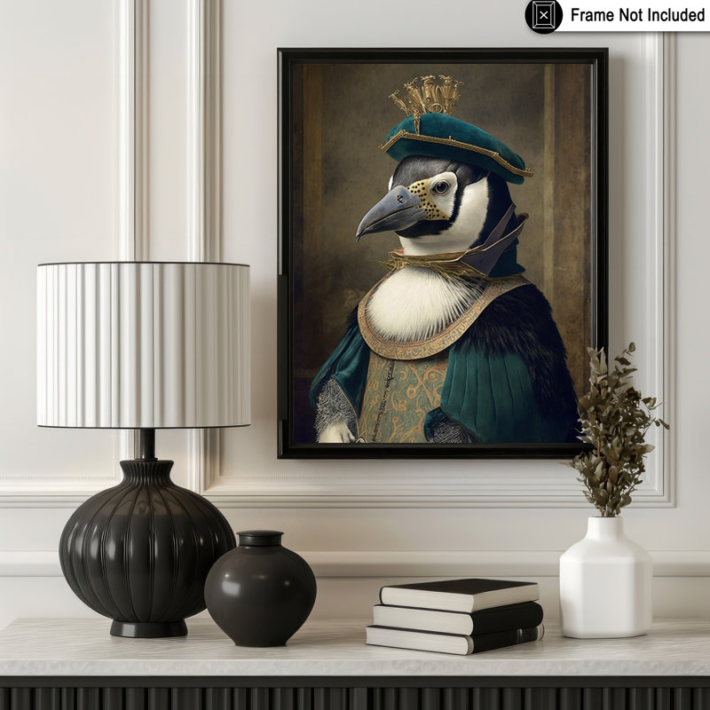 Pingouin aristocratique, Sans cadre, Affiche, H 24 po x l 32 po