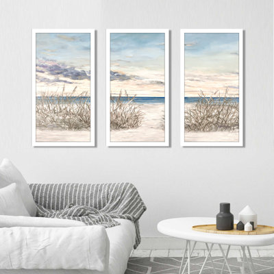 "Windy Beaches", reproduction sur acrylique 3 pièces