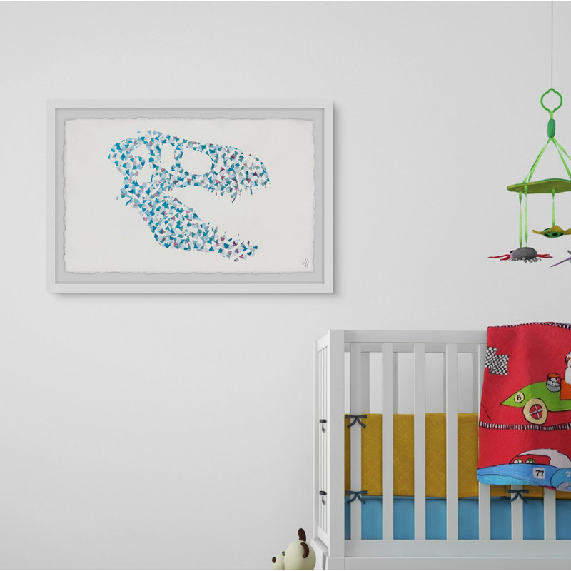Willam Patterned Dino Skull - Single Picture Frame Painting, 41cm H x 61cm W