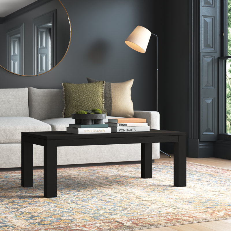 Bronner Solid Wood Coffee Table, Black