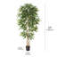 Arbre de bambou artificiel 72 "avec mât en bambou naturel Adcock, feuilles de polyéthylène résistantes aux rayons UV, pot noir-889951236