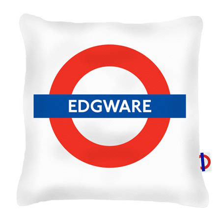 Edgware Tube Station London Transport Cushion