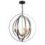 Lustre en forme de globe à 6 lumières à intensité variable