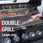 Barbecue 46 pouces avec 4 brûleurs et 72 000 îlots pour l'extérieur avec refroidisseur à vin, trousse, roulettes pour manœuvrer les lumières halogènes et le contrôle de la température
