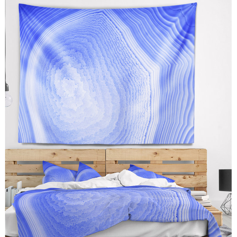 Tapisserie abstraite en agate, H 50 po x l 60 po