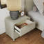 Ensemble de chambre à coucher 3 pièces avec lit à panneaux et deux tables de chevet gris clair Roundhill Furniture-2065969864