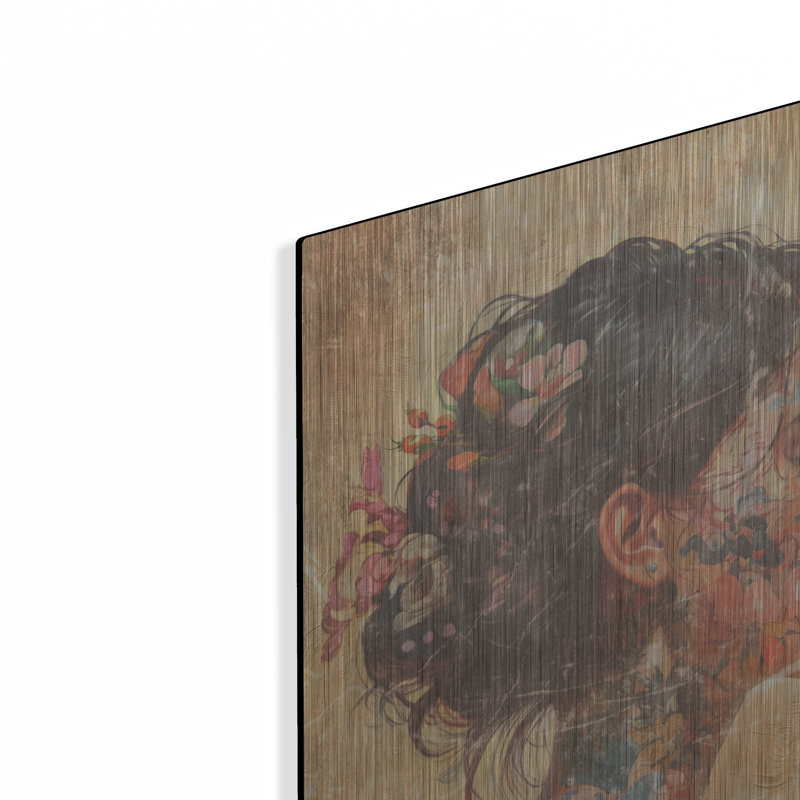Art mural en métal Winston Porter «Geisha With Flowers» par Svetlana Aleynikova, H 24 po x l 16 po