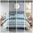 Luxury 8-piece Seersucker Bedding Set, Aqua Polyester, Modern Style For Bedroom Decor