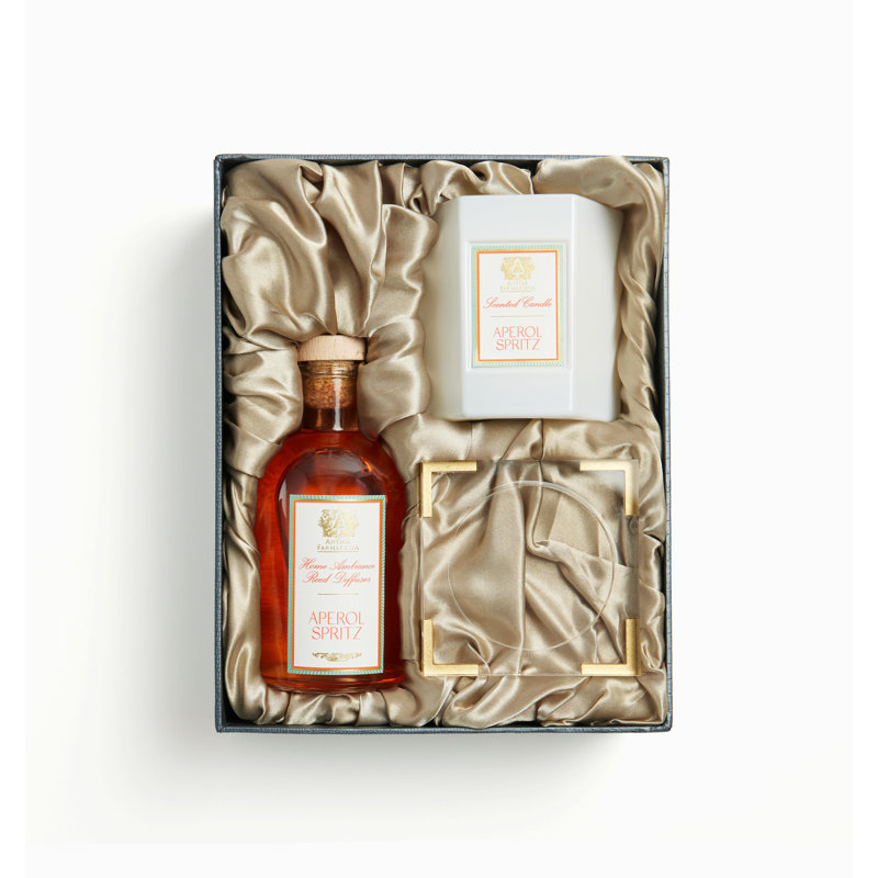 Gift Set Aperol Spritz 250ml Diffuser with Acrylic Tray and 9oz Candle