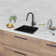 Pietra STYLISH Aspen Dual Mount 22" Single-Bowl Composite Granite Kitchen Sink with Strainer