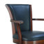 Tabouret de bar pivotant avec accoudoirs en bois et similicuir Shockley-512361540