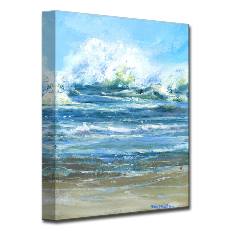«Crashing Wave» par Dana McMillan, reproduction d'art sur toile tendue, H 16 po x l 12 po x P 1,5 po