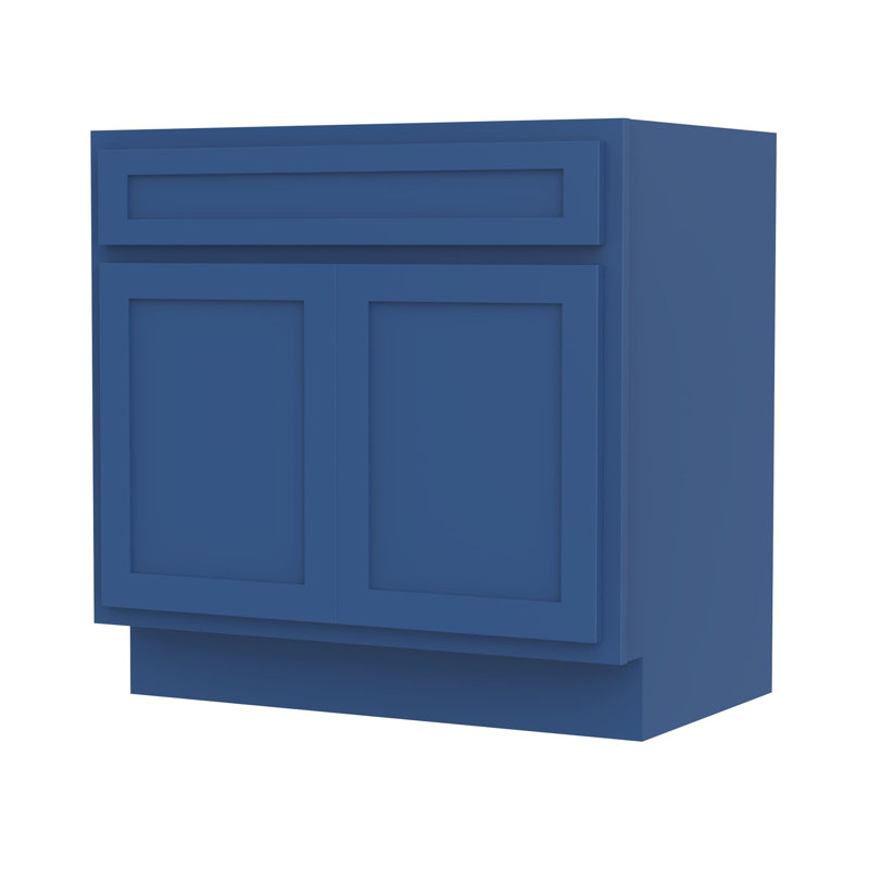 Hibbitts 36'' Single Bathroom Vanity Base Only, Blue