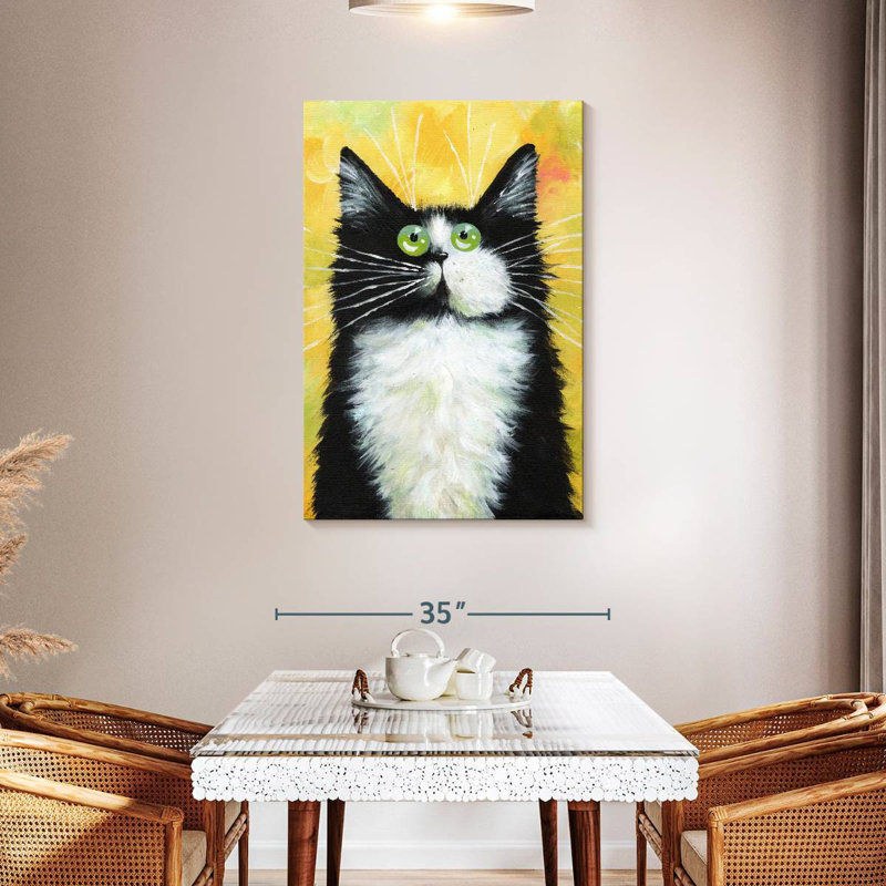Brampt Tux On Yellow, 45" H x 30" W