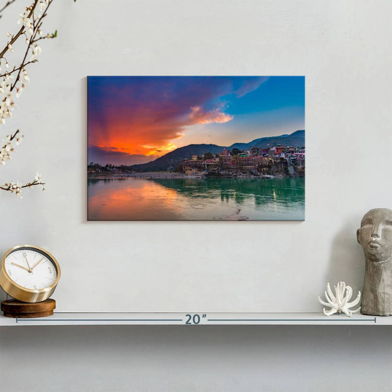 Nicci Dusk At Rishikesh, 8" H x 12" W