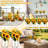 10-piece Sunflower Mason Jar Flower Centerpiece Set