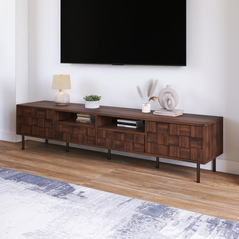 Modern TV Stand for 85'' TV with 2 Drawers | Wayfair