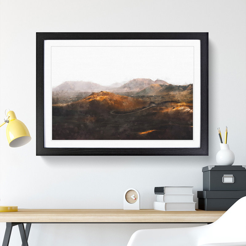 Lanzarote - Picture Frame Painting, 36cm H x 48cm W x 2cm D, Black Framed