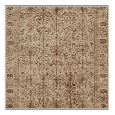Machine Washable Persian Brown Area Rug