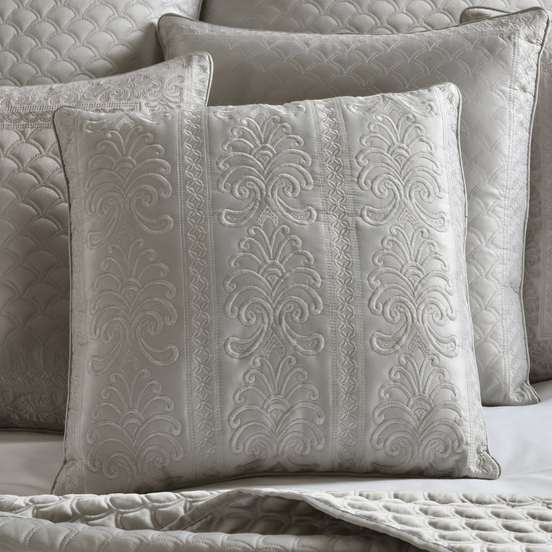 Coussin décoratif carré Lyndon, Argent argent