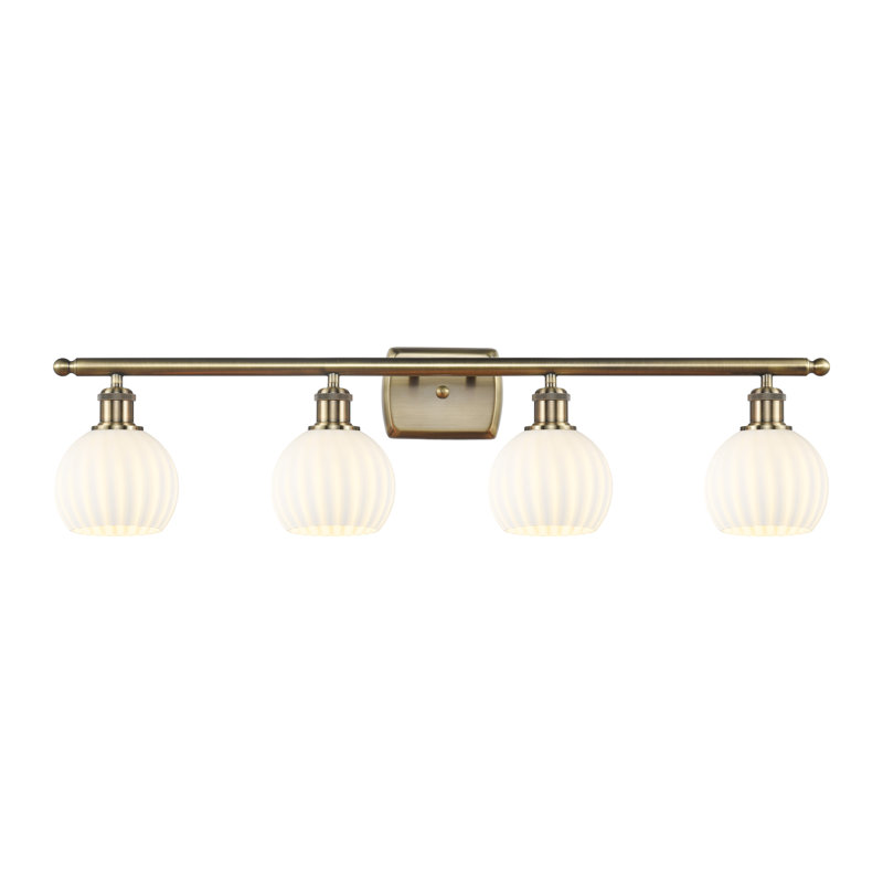 Berghoff 4 - Light Dimmable Vanity Light, Antique Brass