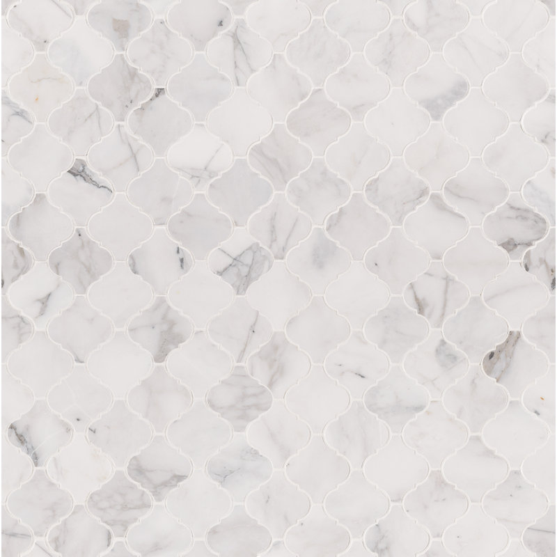 Carreau de mosaïque en marbre et mosaïque 12 po x 13 po Venatino Elysia
