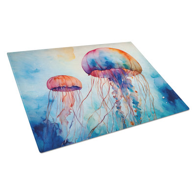 Jellyfish Glass Cutting Board Large