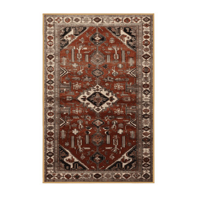 Machine Washable Persian Brown Area Rug