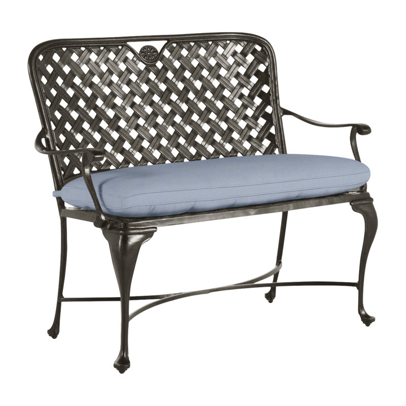 Banc en aluminium Provance - gris ardoise, Trépointe, Gris ardoise, Blanc naturel Avila