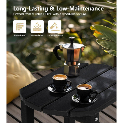 Oval Outdoor Table with 2-Tier Storage