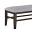 Banc 1 pièce avec cadre rembourré gris