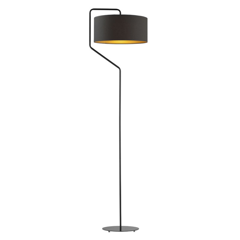 Romel 156cm Arched Floor Lamp, Black, Black
