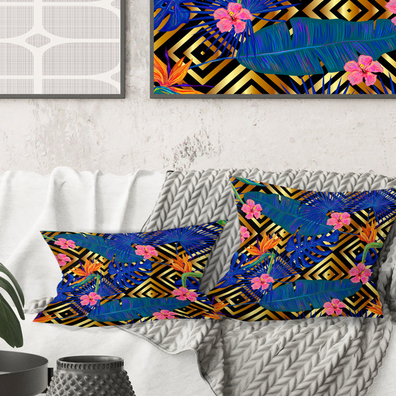 Coussin décoratif abstrait imprimé rétro rétro VI - Mid-Century