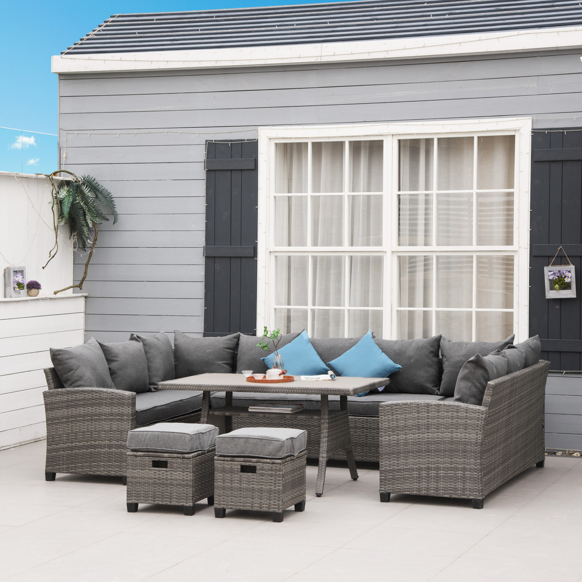 Outsunny 6 - Person Outdoor Seating Group | Wayfair