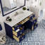 Meuble-lavabo Didopenico l 60 po x P 22 po avec comptoir en quartz Carrara et lavabo en porcelaine encastré-1021657375