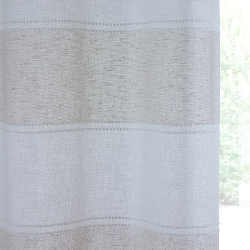 Reviel Sheer Curtain Pair, 140cm Width x 137cm Drop, Natural