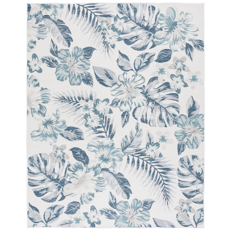 Girtman Sunrise Performance Floral Indoor/Outdoor Area Rug, Rectangle 8' x 10'