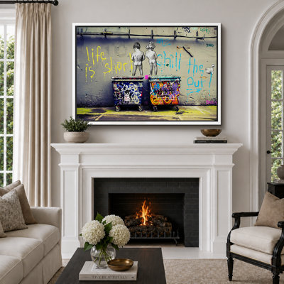 "Pop urbain", "Life is short, Chill The Duck Out Banksy", reproduction d'art sur toile