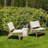 Rubberwood Outdoor Armless Lounge Chair