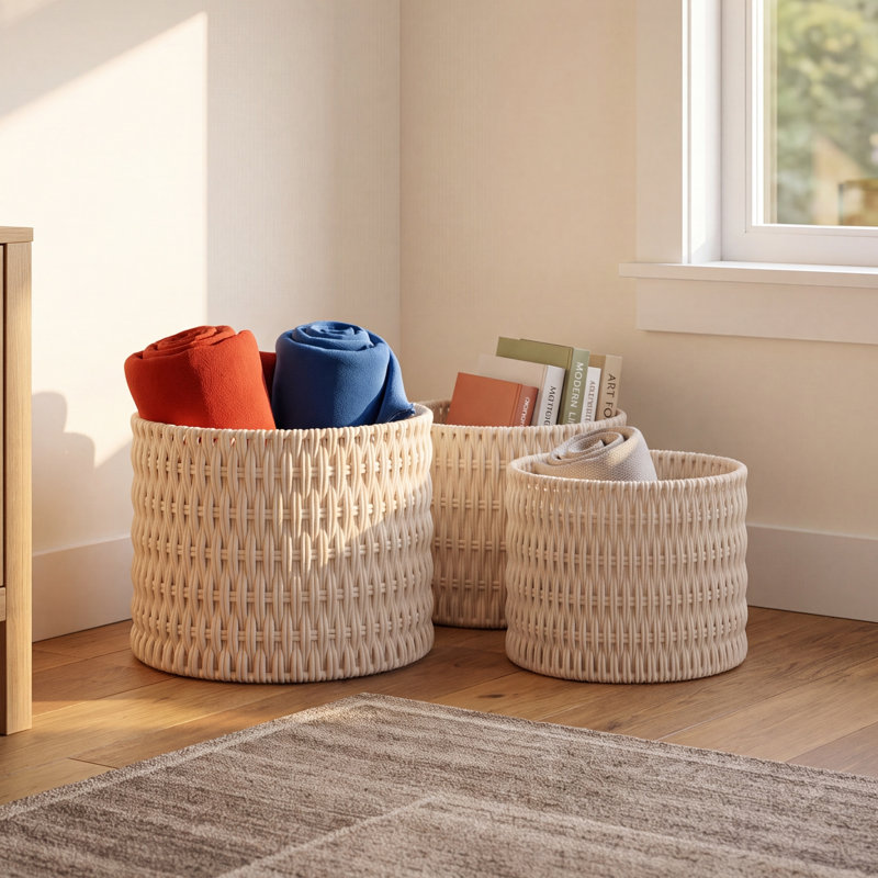 AllModern Rattan Decorative Basket