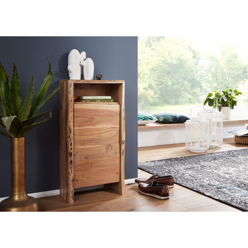 Pure Acacia Solid Wood Bathroom Cabinet, Ecru