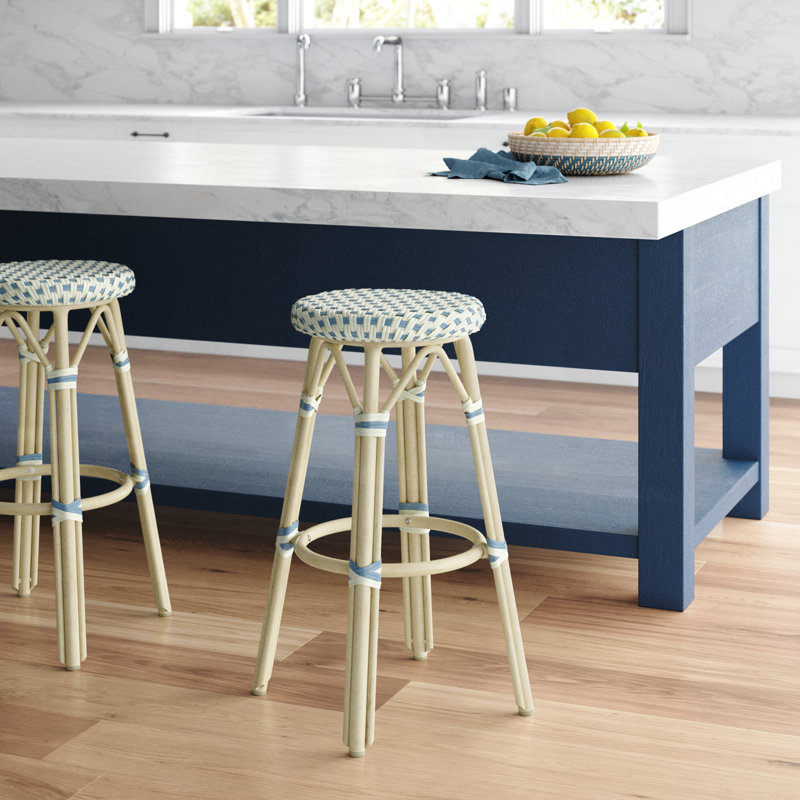 Tabouret de bar Arduino, 30", Bleu / Beige