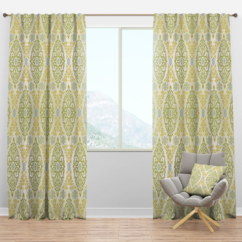 Rideau Eastern Damask - Rideau simple à passe-tringle, l 52 po x L 95 po