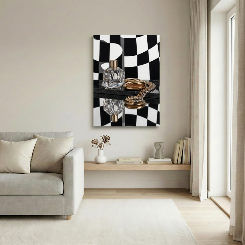 «Chequered Reflection», ensemble de 1 reproduction d'art sur toile, 48"H x 32"W, Toile tendue