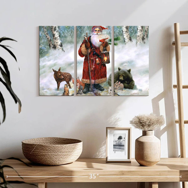 Père Noël Lelend Woodland, H 24 po x l 38 po