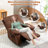41.34"plush Glider Recliner Chair With Smooth Rocking Motion - Overstuffed Upholstered Fabric Living Room Recliner With Side Pocket | Comfortable & Stylish (set Of 2)-21452398