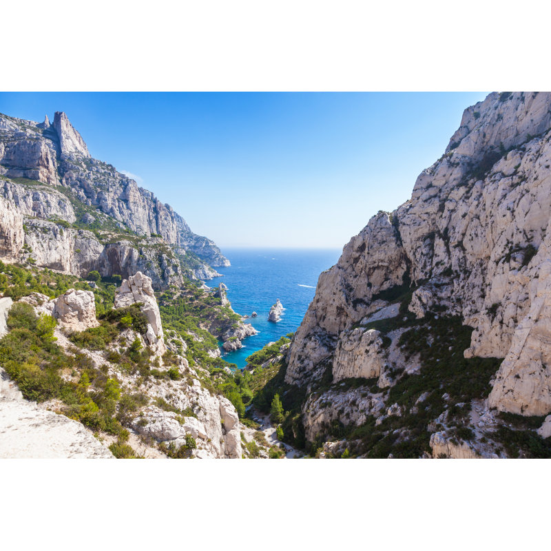 Kubik Calanques - Wrapped Canvas Print, 30cm H x 46cm W x 3.8cm D