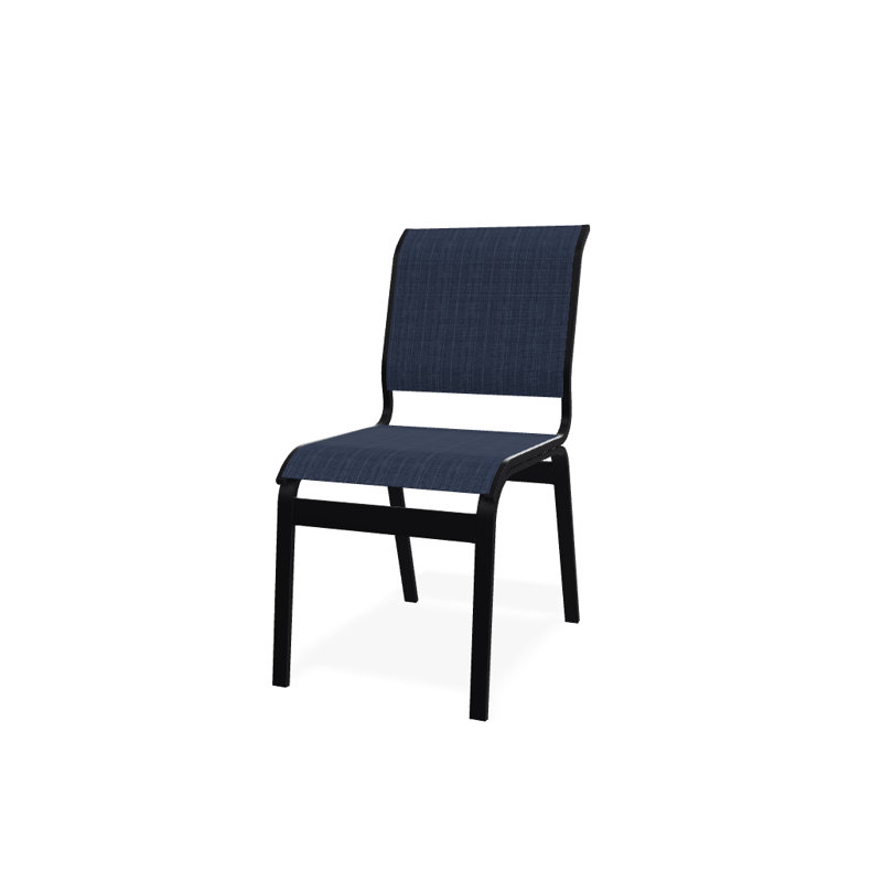 Chaise d'appoint de salle à manger Hiraku, Noir texturé, Mavi